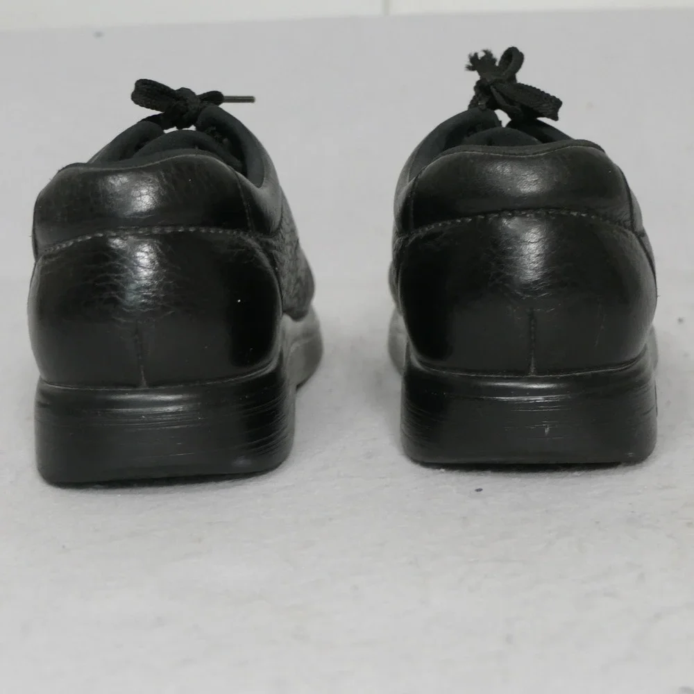 SAS Men's Bout Time Black Leather Lace Up Comfort Shoes 8.5 Walking Made in USA